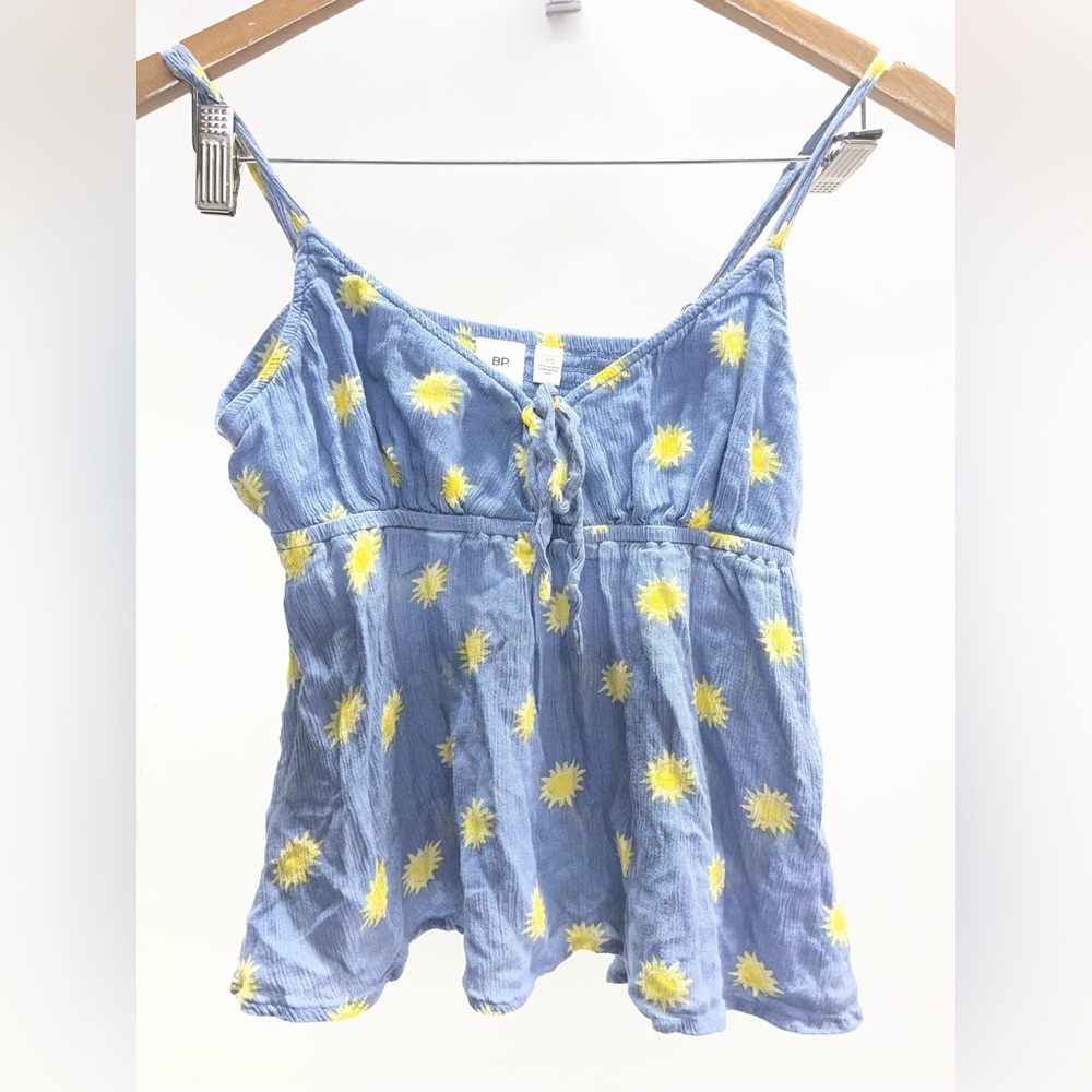 BP Floral Blue‎ Camisole with Yellow Accents